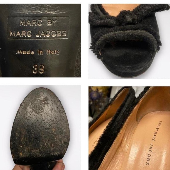 Crushed Velvet Black Marc Jacob’s Kitten Heels - Picture 4 of 4